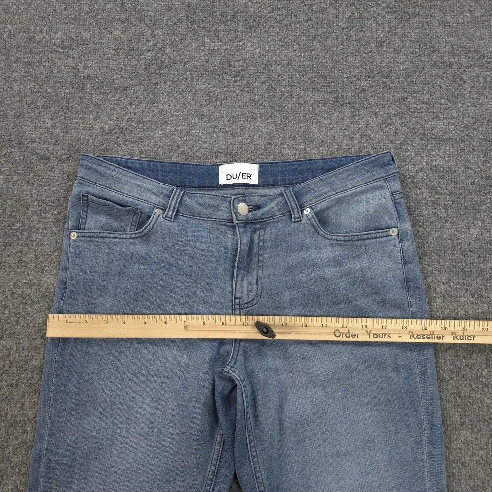 DU/ER Jeans Womens‎ 30x29 Blue Performance Denim Girlfriend Stretch Work Casual